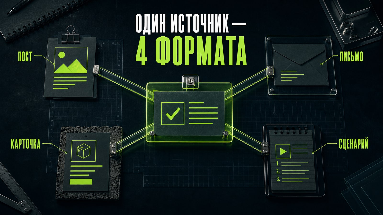 Соберите контент из одного проверенного источника