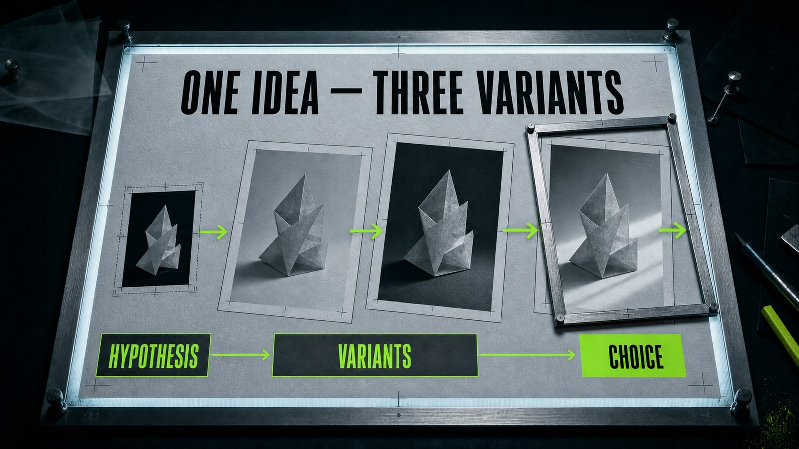Explore one hypothesis through controlled variants