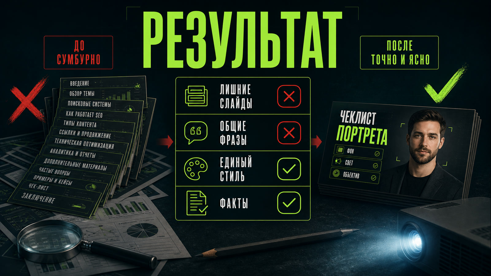 Проверьте текст, факты и единый стиль