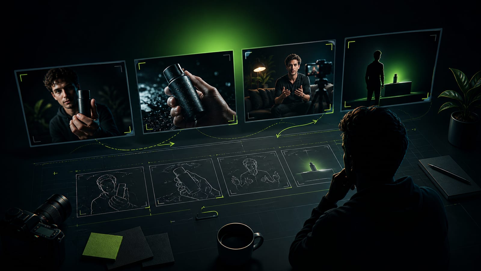 Cover image for an AI UGC guide about prompt briefs for video ads