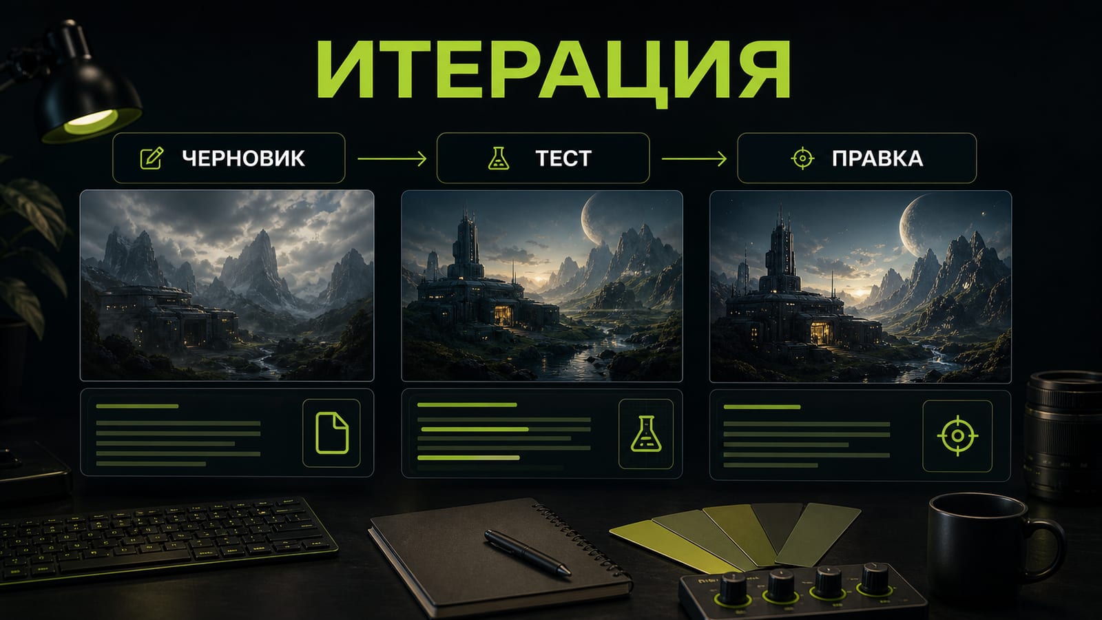 Итерируйте по одной оси