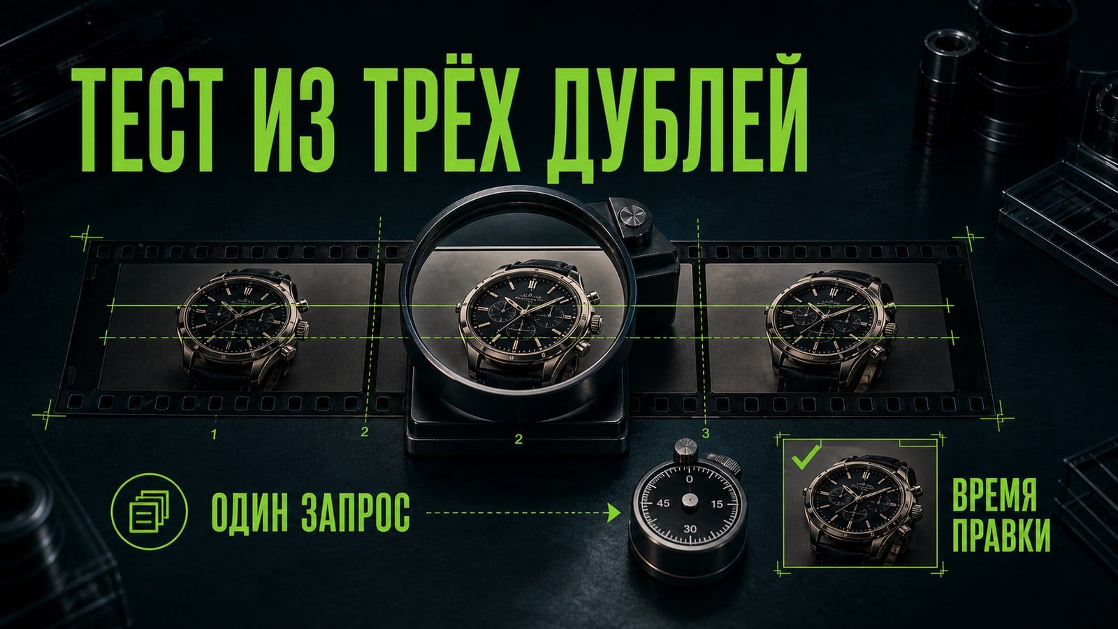 Сравните три дубля и время ручной правки