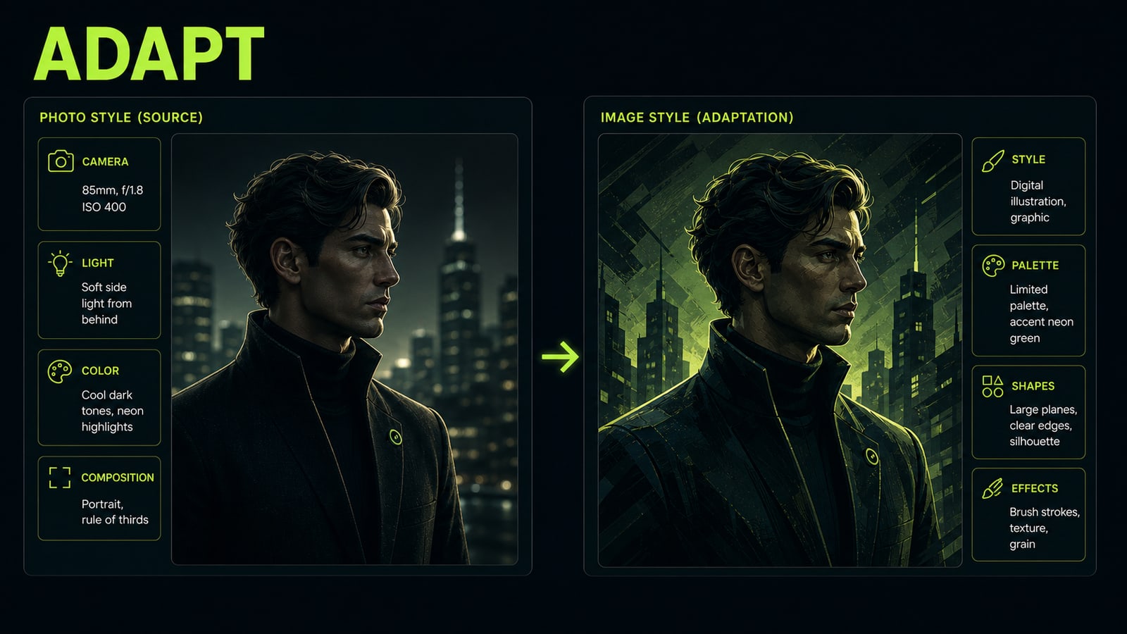 Adapt AI art prompts and image prompt ideas
