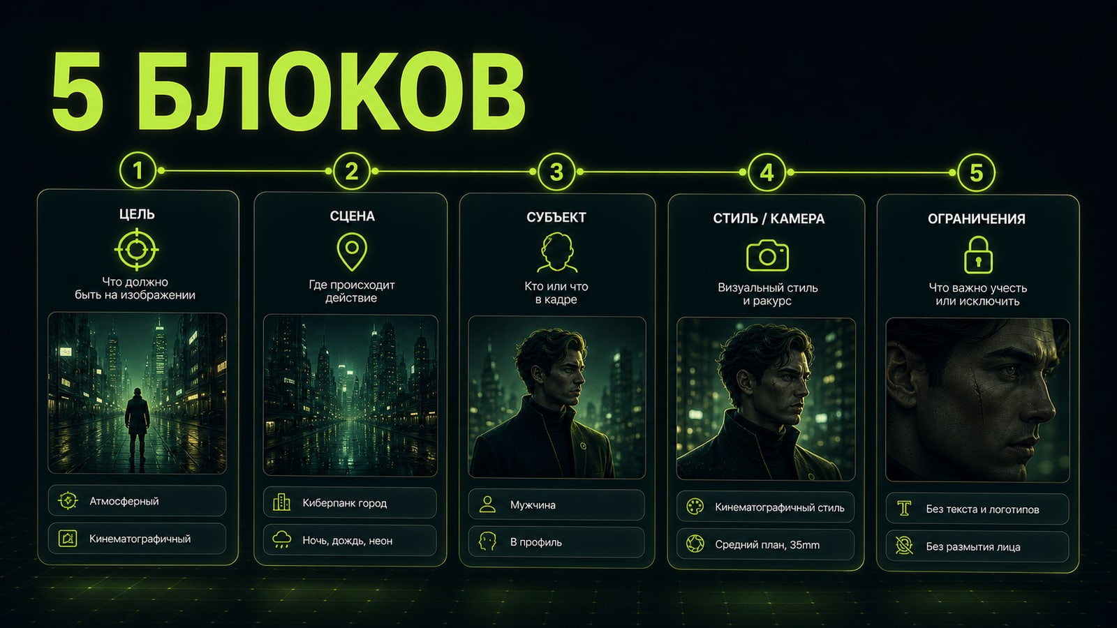 Примеры промптов для нейросети читайте по блокам