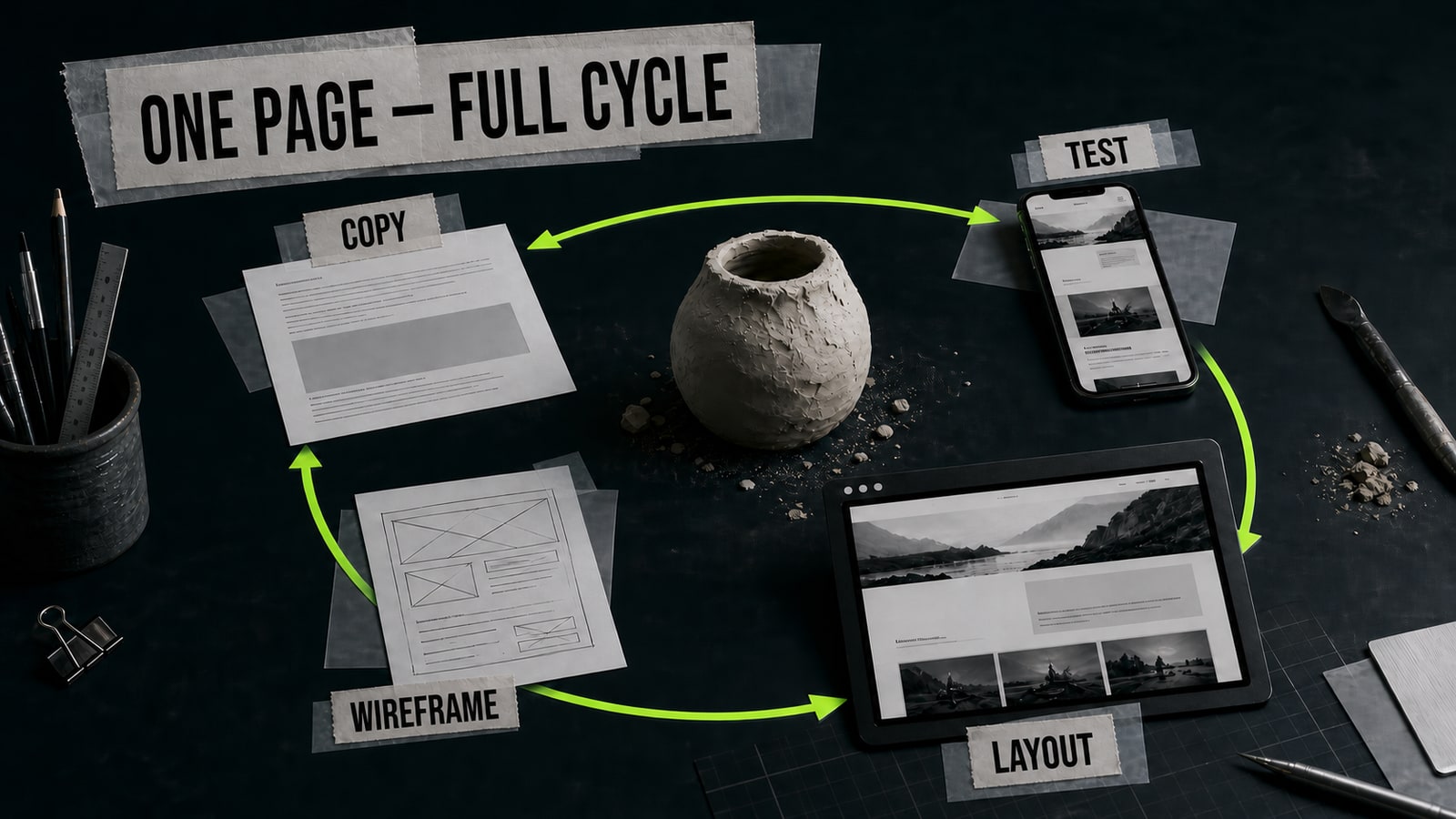 Learn web design through one complete page