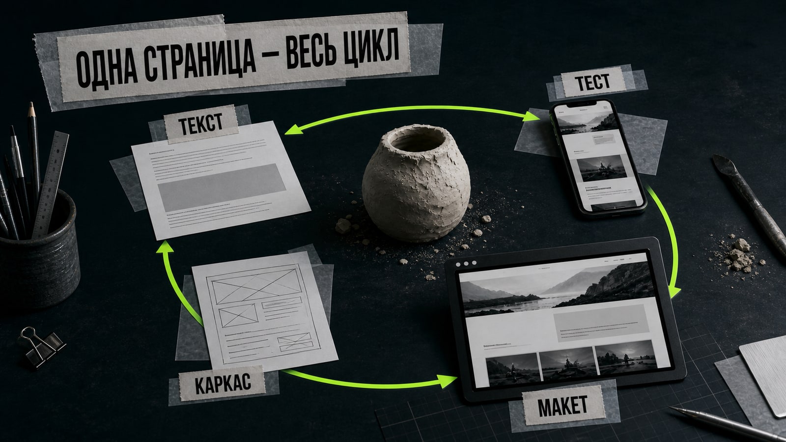 Осваивайте веб-дизайн с нуля на одной странице
